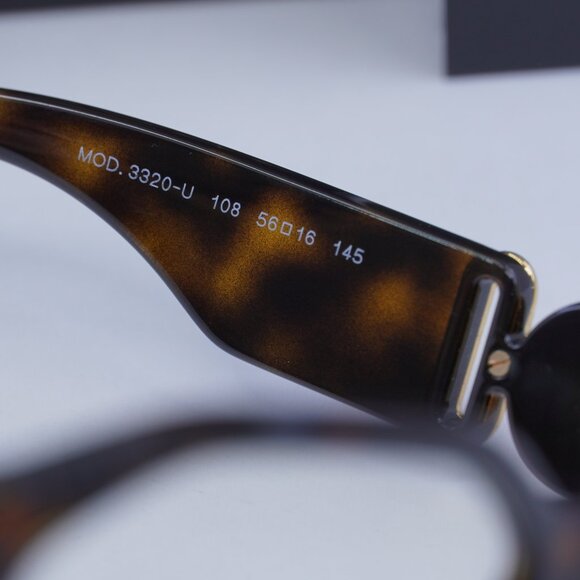 Versace VE3320U 108 Geometric Eyeglasses 56mm - Dark Havana - Picture 9 of 11